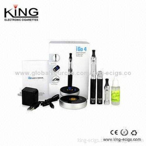 Popular Electronic Cigarette Starter Kit, KE-IGO 4 with CE4 and CE6 Cartomziers Available